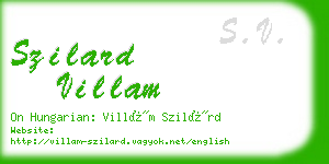 szilard villam business card